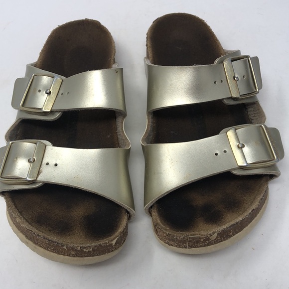 Birkenstock Arizona Girl’s Gold Sandals - Picture 10 of 13